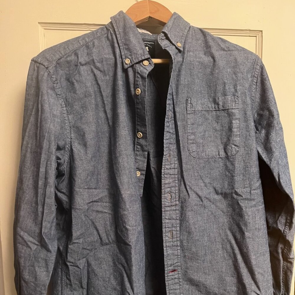 Sault New England - Made in USA Blue Chambray Shirt - Men's Medium